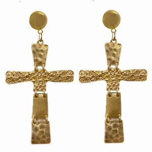 Textured, articulated golden crosses, 2.75” Limited