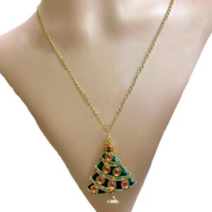 Oh Christmas Tree III Necklace (gold -green)