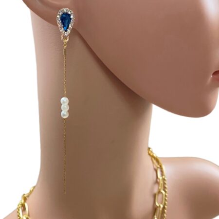The Future Looks Sleek Earrings (sapphire blue)