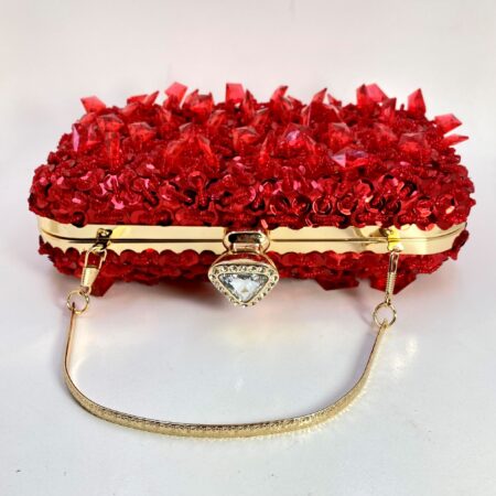 Sequins of Events handbag (red) with short handle