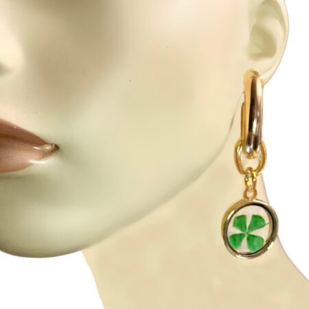 Convertible Earring Add-ons - Real 4-Leaf Clover