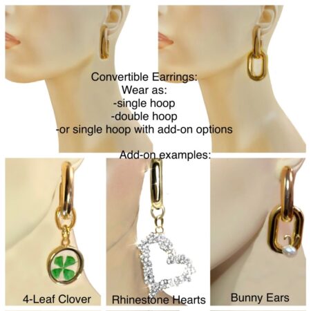 Convertible Earring and Add-on option examples