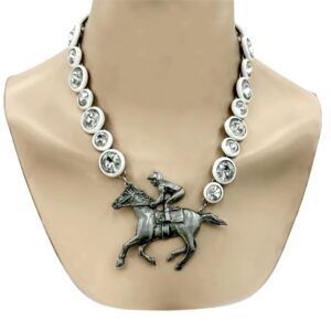 Jockey Sparkle Vintage Necklace